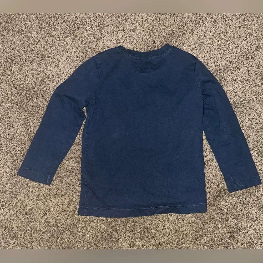 OshKosh B'gosh Navy and Teal Big Bro Long Sleeve Tee